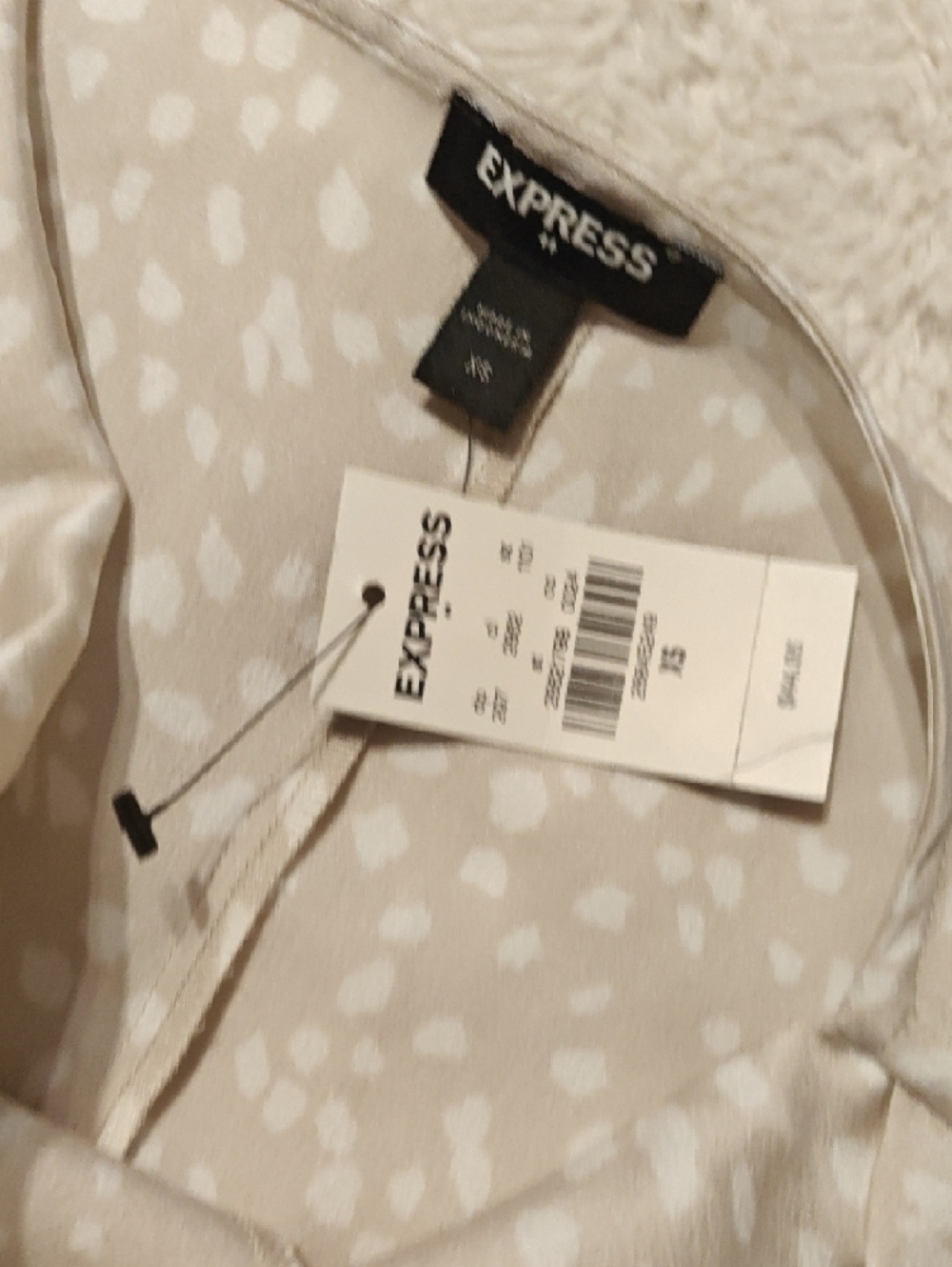 NWT Express Cream Drape-Neck Sleeveless Bodysuit - Picture 5 of 6